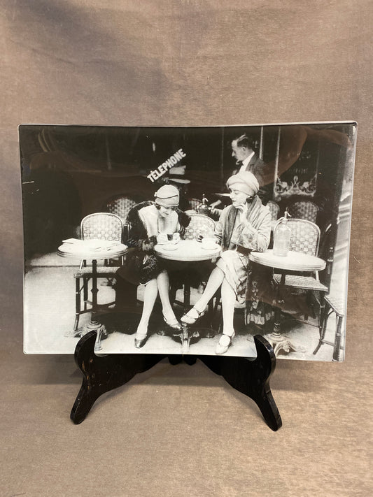 Rectangular Glass Serving Plate - Cafe Et Cigarette