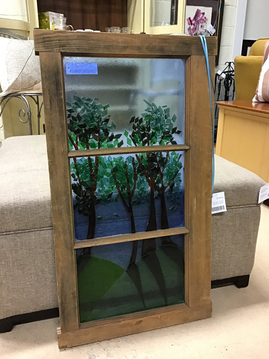 Fuzed Glass Window - Trees