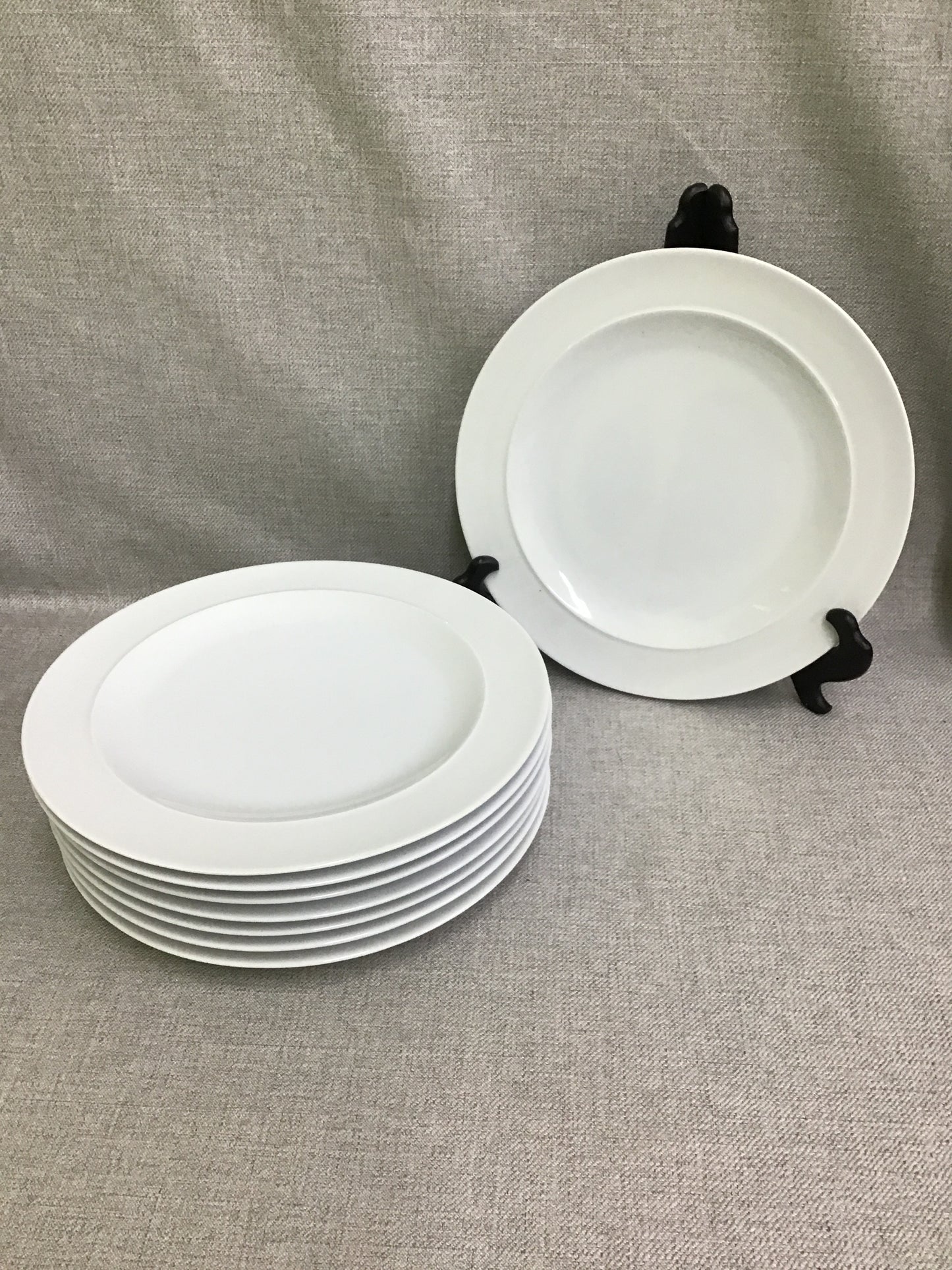 White by Denby Dinner Plates (8)