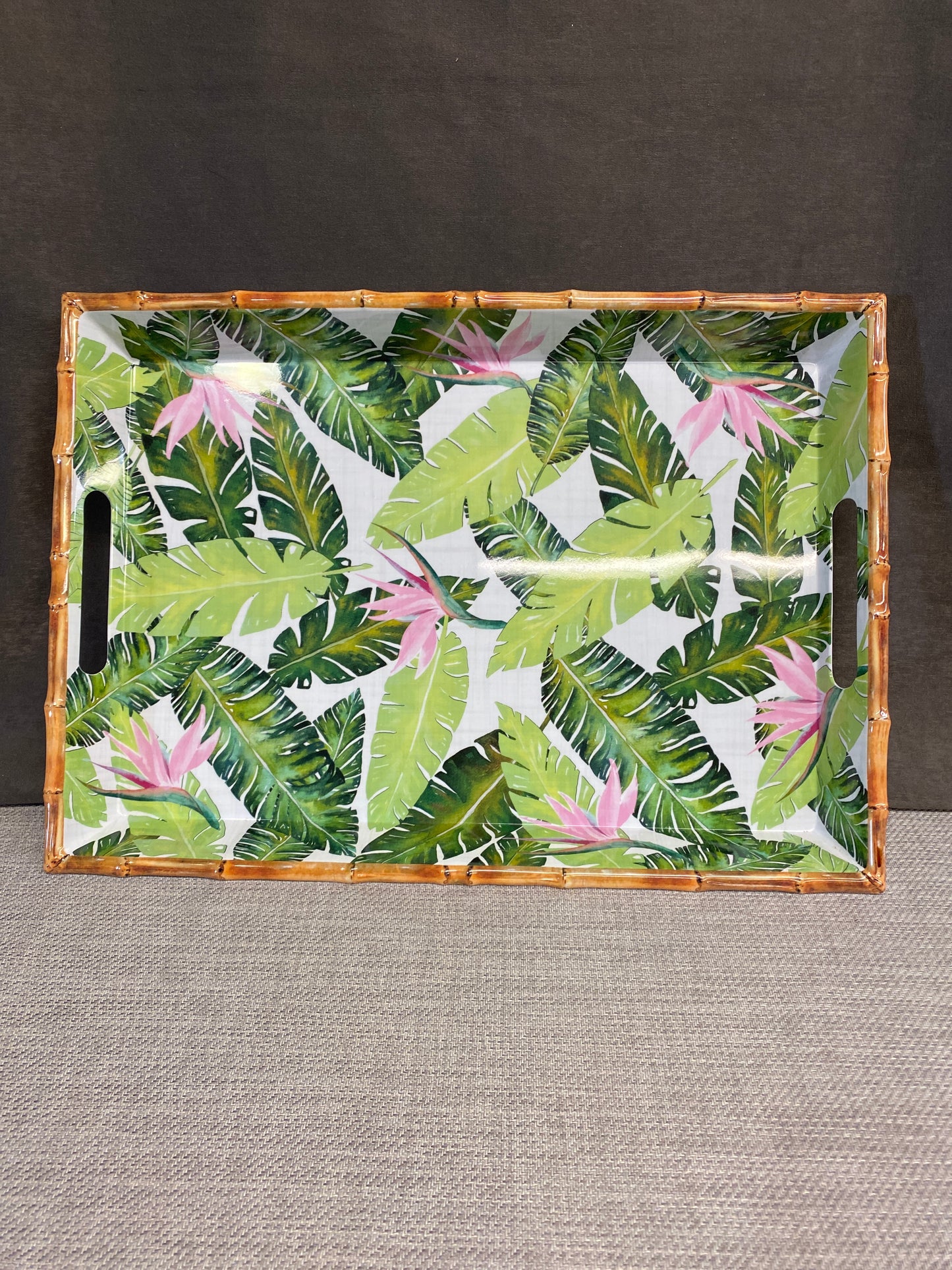 Melamine Tray - Green Leaves