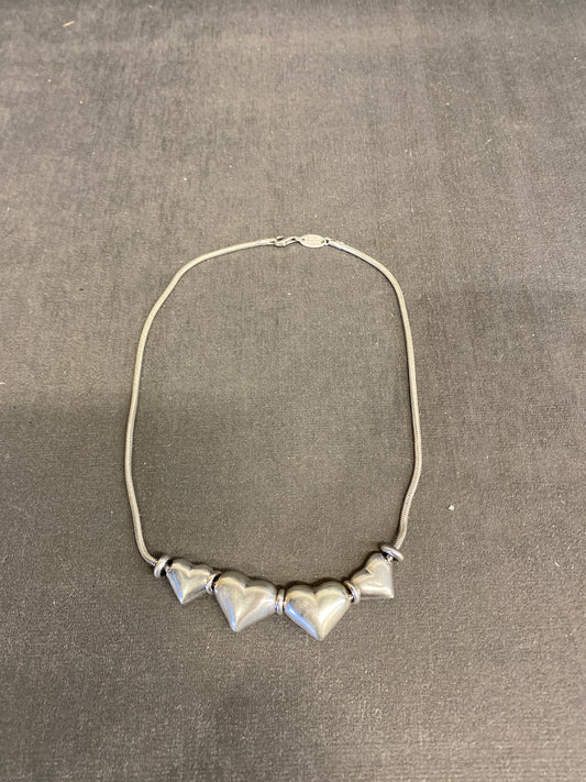 G.Raspini 925 Silver Necklace - 4 Hearts