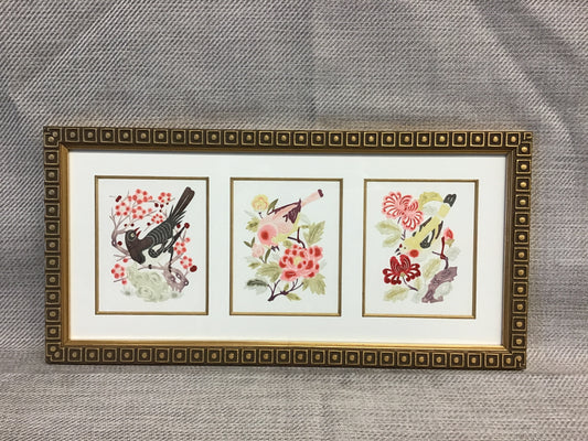 Framed Watercolour Art - 3 Birds