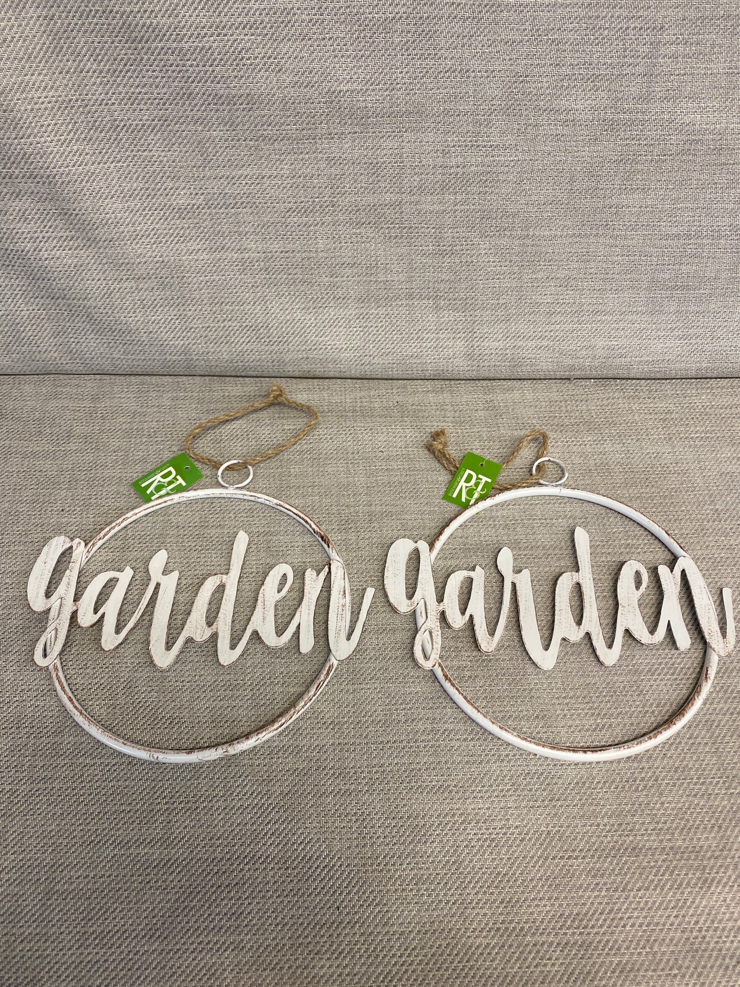 NEW! PAIR Metal Signs - Garden