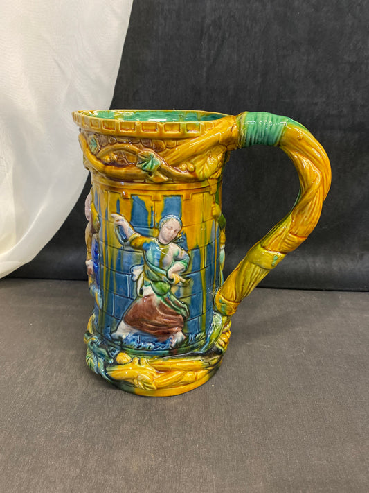 Vintage Majolica Jug - Dancers