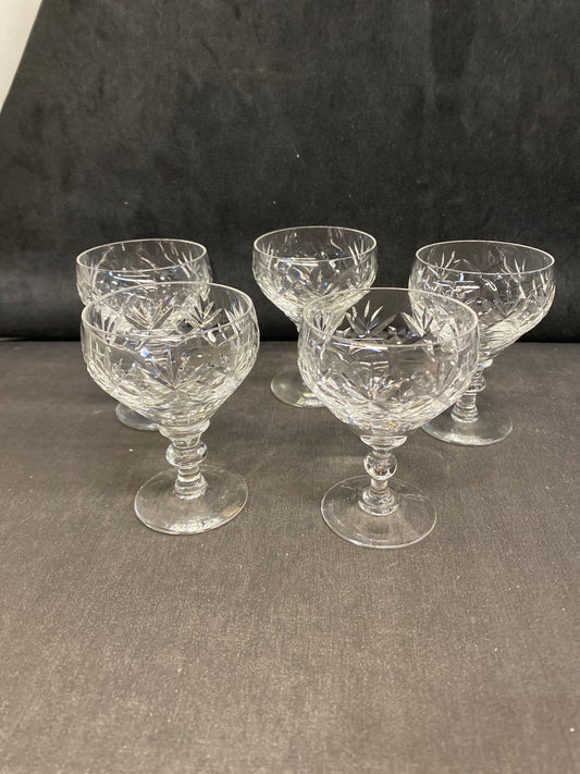 Set 5 Webb Corbett Cocktail Glasses