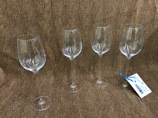 Stemmed White Wine Glasses- 11"h