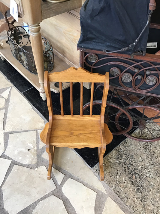 Light Wood Miniature Rocking Chair