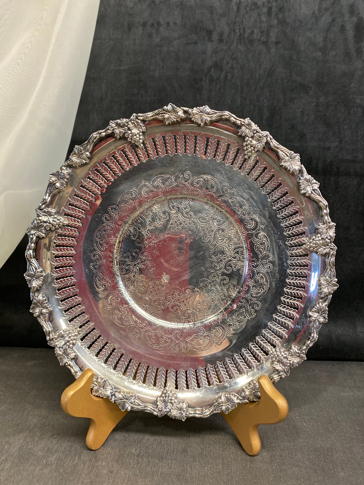 Round Silver Plate Tray