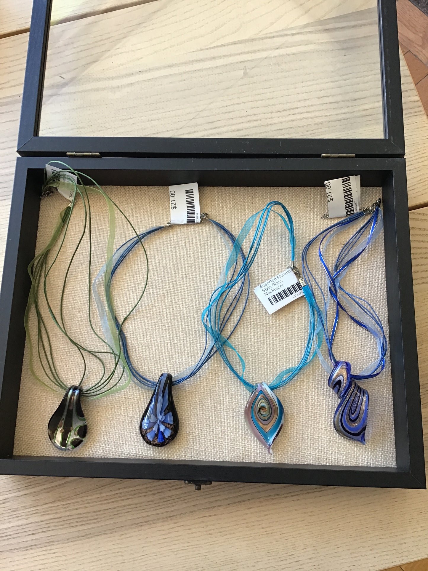 Assorted Murano Style Glass Necklaces