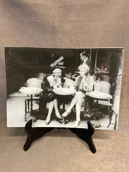 Rectangular Glass Serving Plate - Cafe Et Cigarette