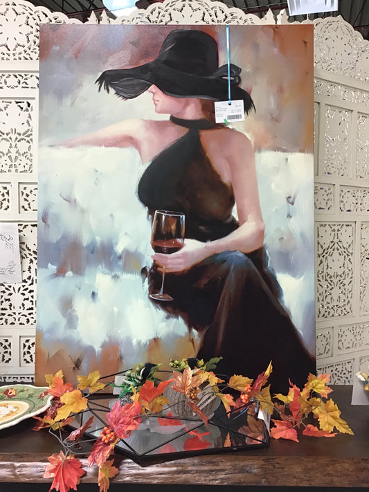 Framelss Print - Woman In Hat