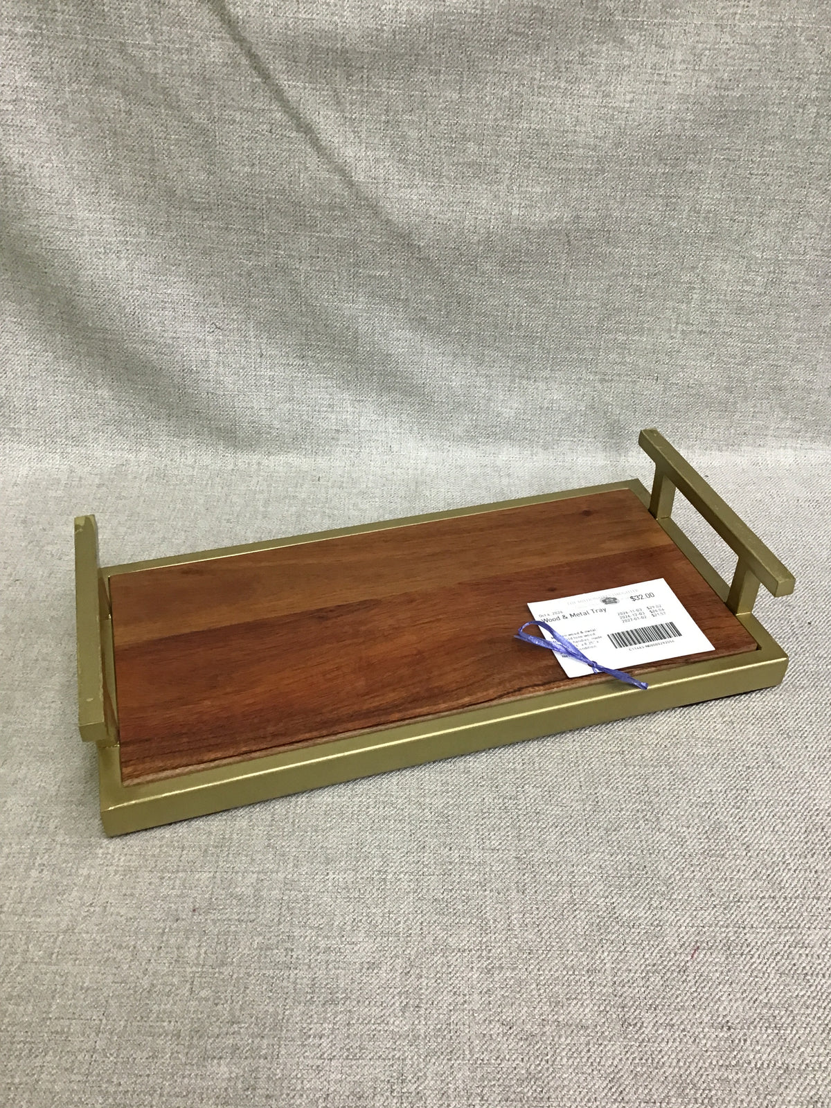 Wood & Metal Tray