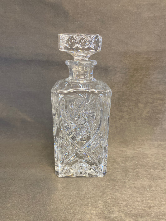 Pinwheel Crystal Whiskey Decanter