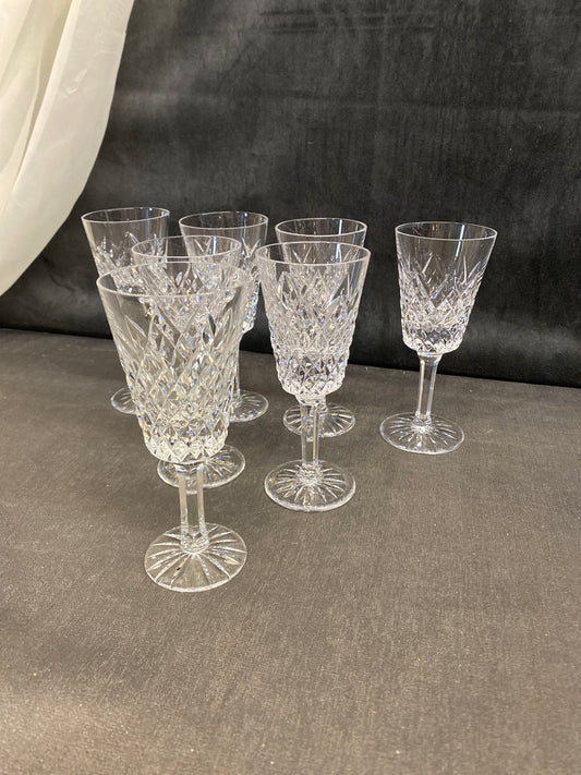 Set 7 Tyrone Crystal Sherry Glasses