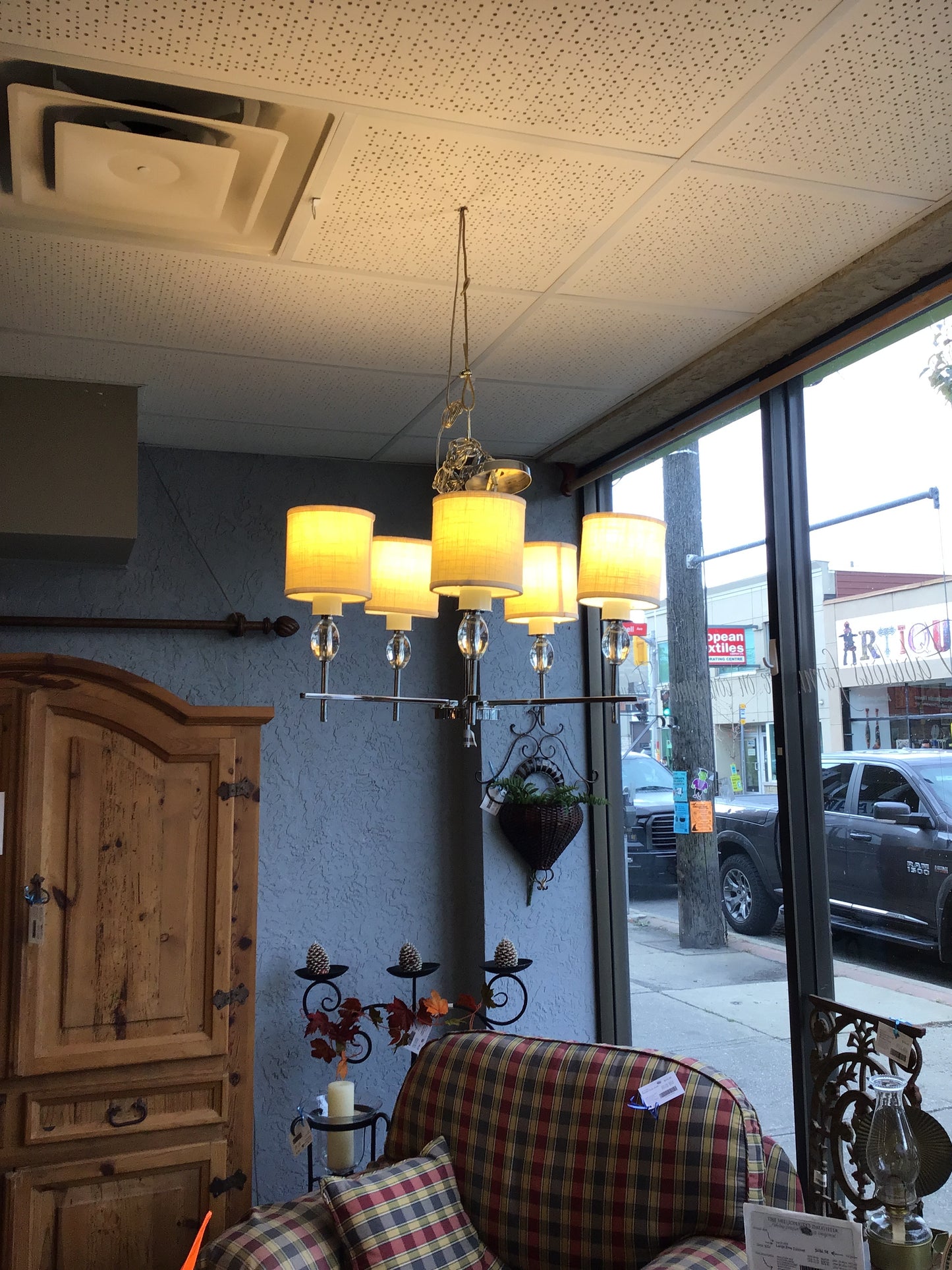 Chrome Metal Hanging Light