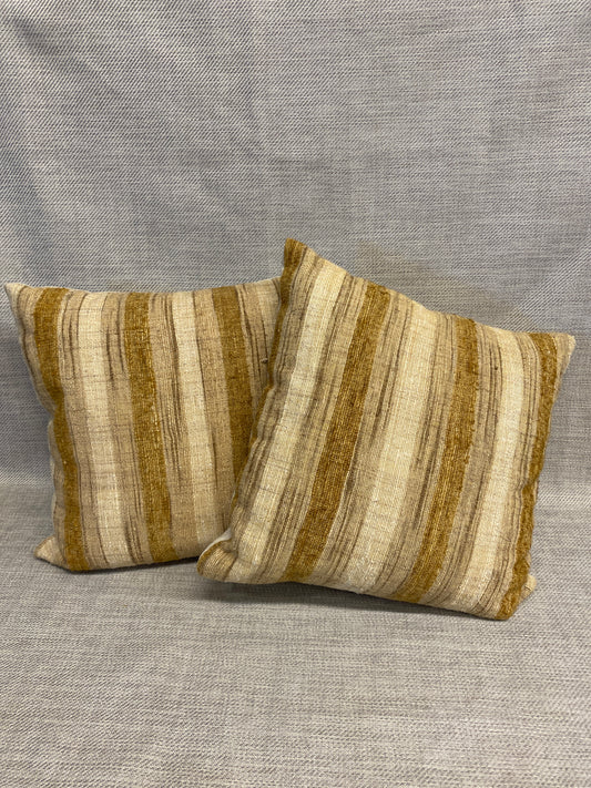 PAIR Cushions - Mustard Stripe