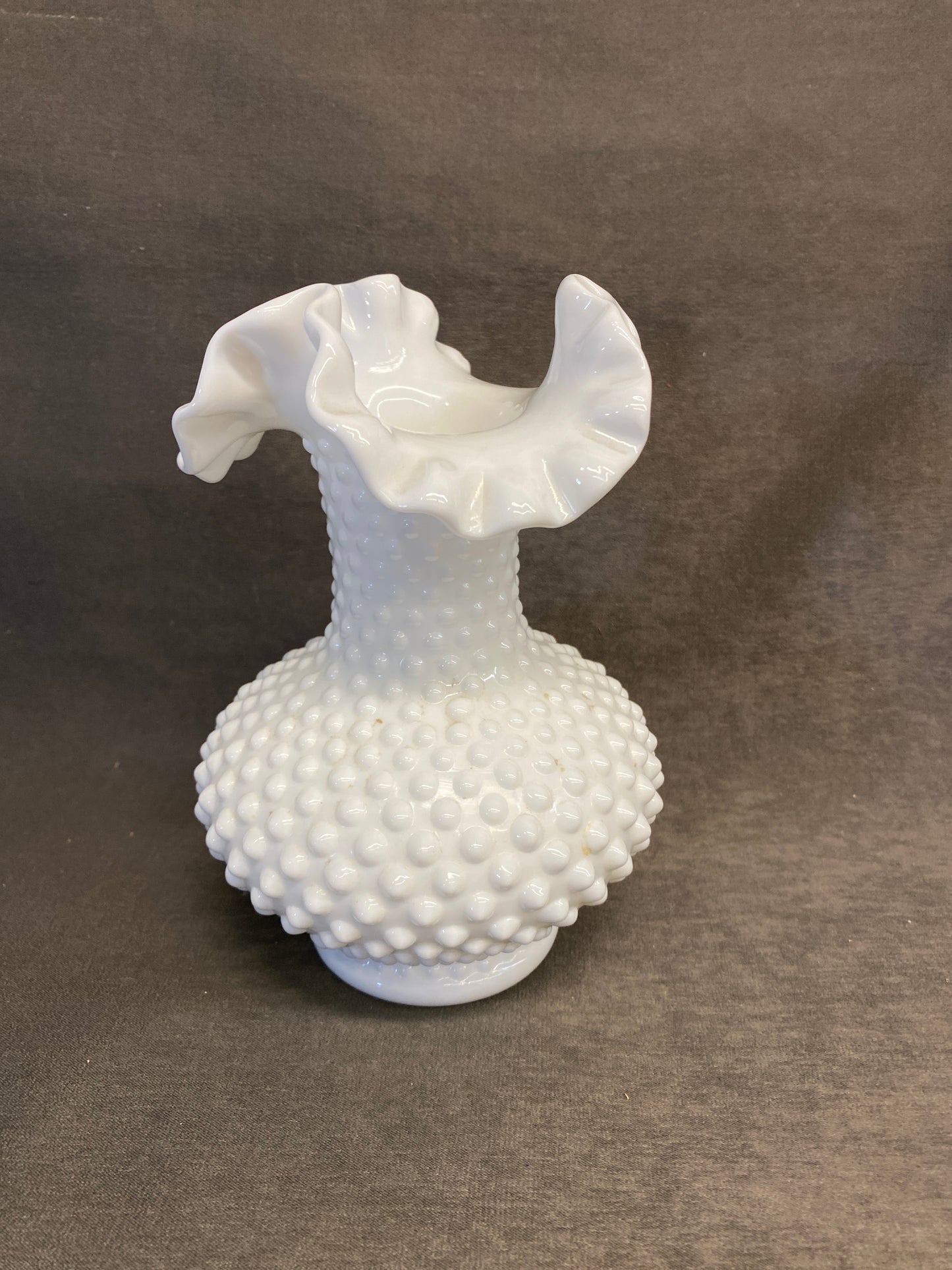 Fenton Hobnail Milk Glass Vase