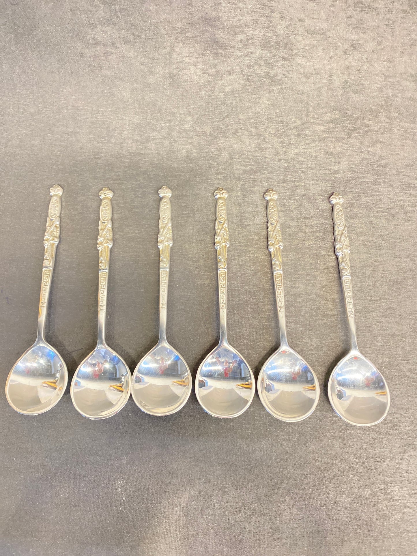 Set 6 Metal Long Spoons - Dragon