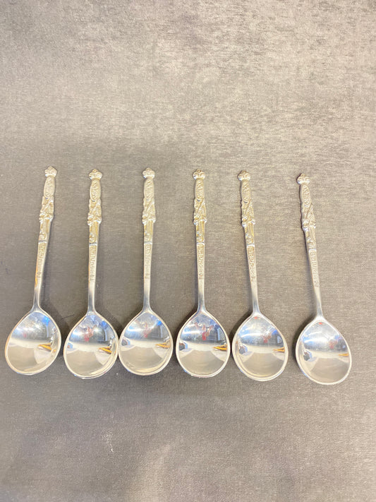Set 6 Metal Long Spoons - Dragon