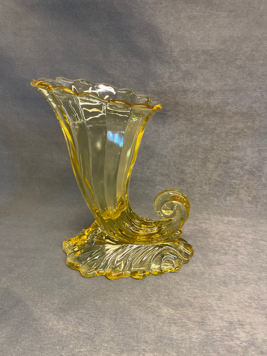 Vintage Heisey Cornucopia Vase