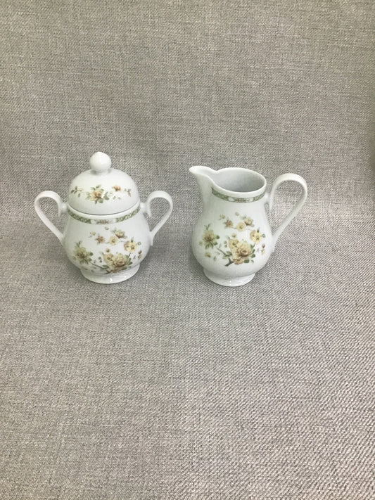 Noritake Amapola Creamer & Sugar Bowl