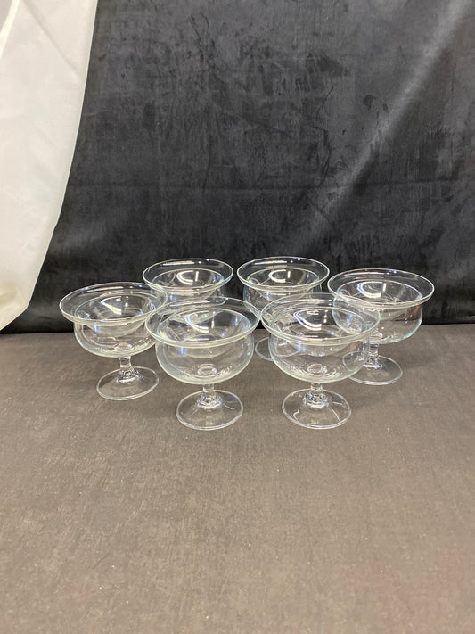 Set of 6 Shrimp Cocktail Glasses w Insert