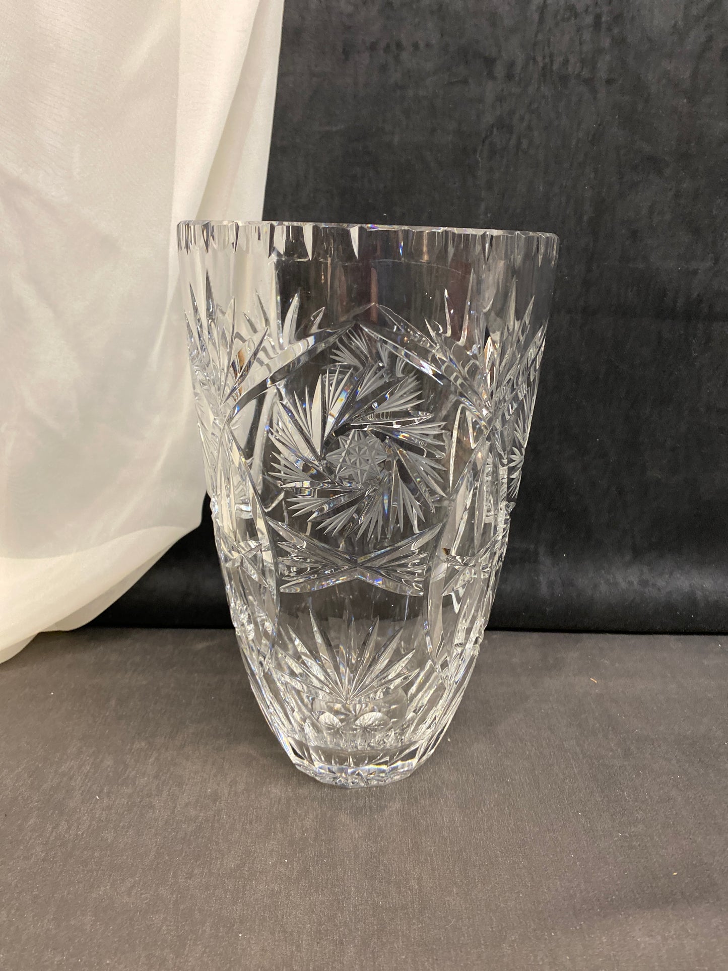 Pinwheel Crystal Vase