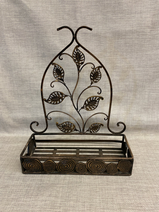 Metal Wall  Planter - Brown