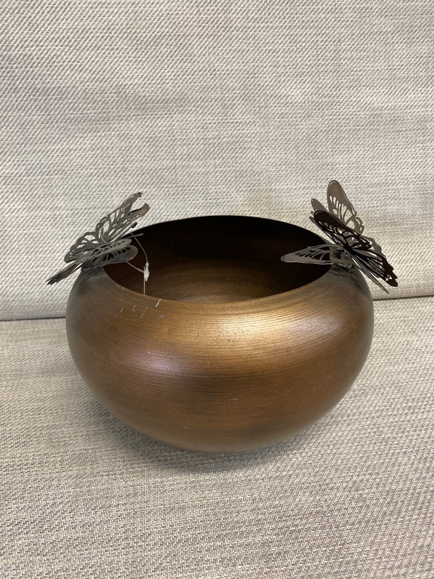 NEW! Metal Plant Pot - Butterflies