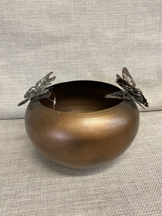 NEW! Metal Plant Pot - Butterflies