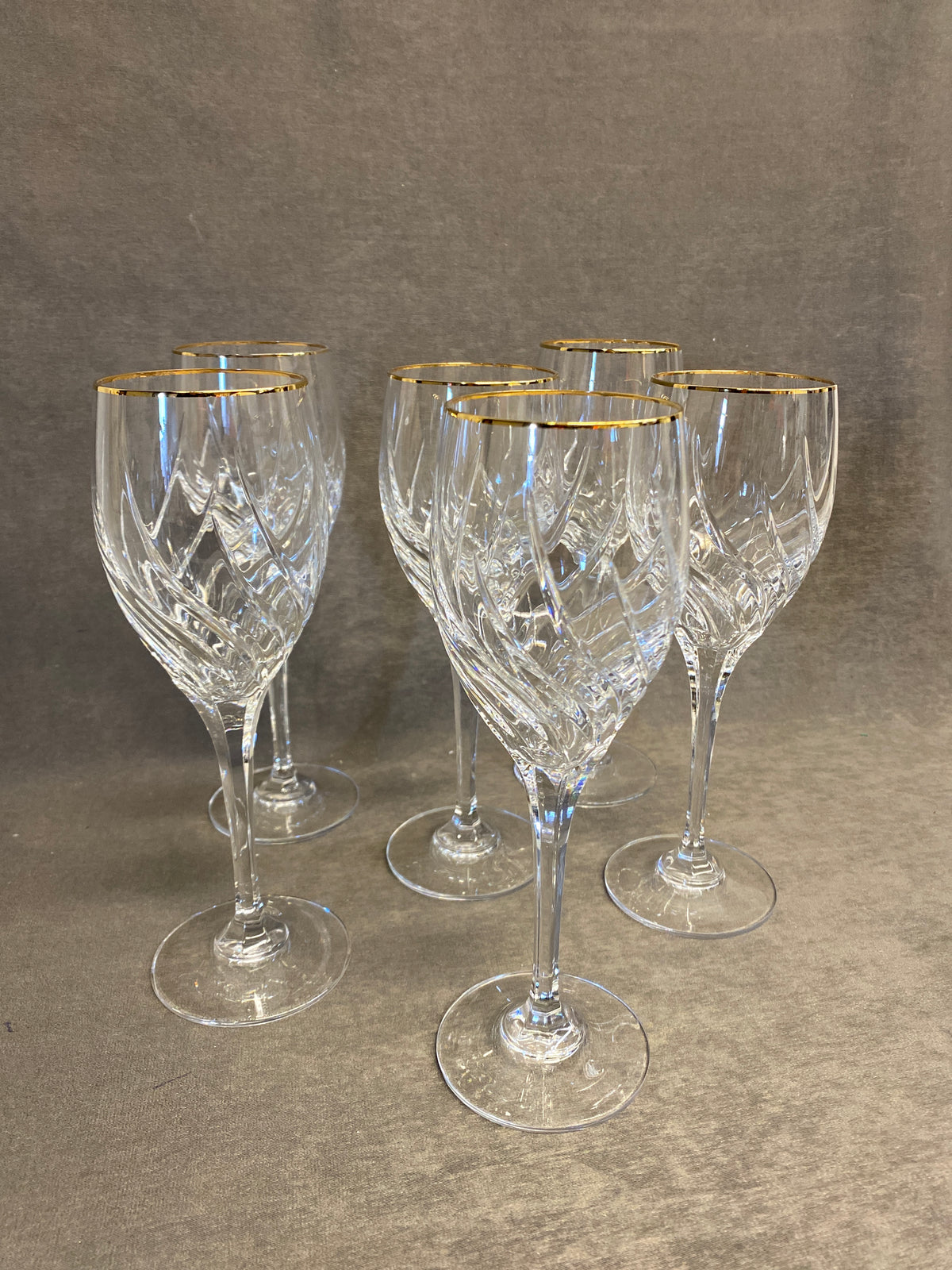 Set 6 Mikasa Crystal Water Goblets