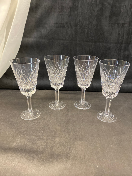 Set 4 Tyrone Crystal Wine Glasses