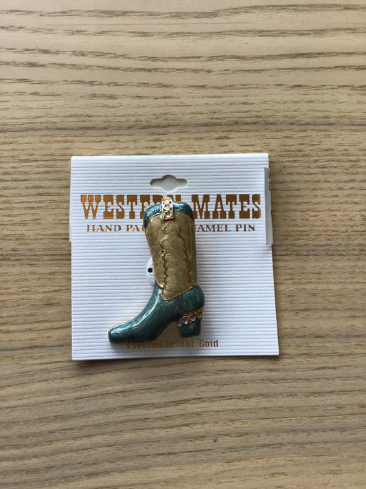 Western Mates Brooch- Boot
