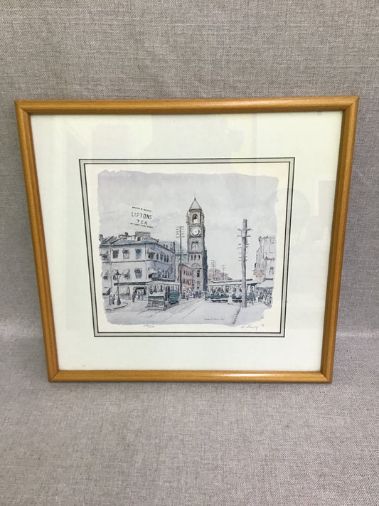 Framed & Numbered Print 1978 Street Scene