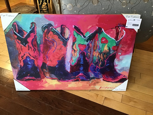 New! Boots Canvas Art