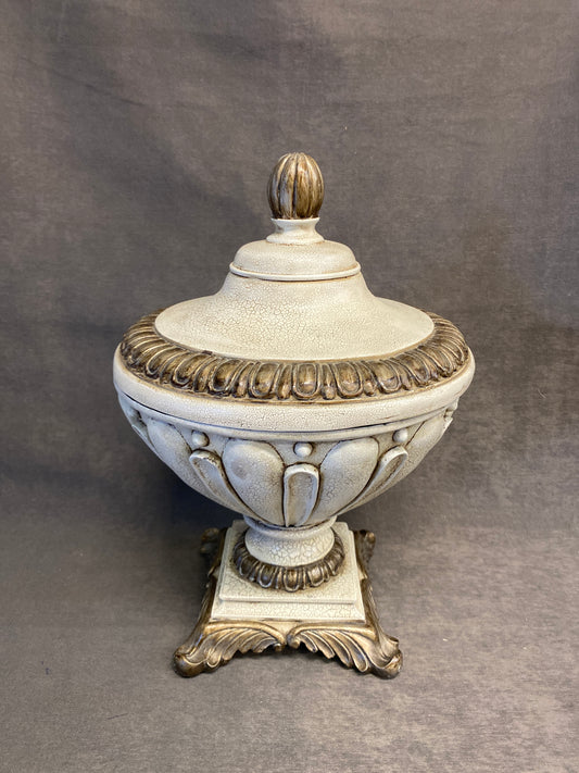 Footed Urn With Lid