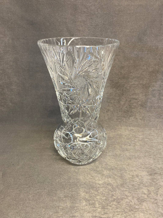 Pinwheel Crystal Vase - Thistle