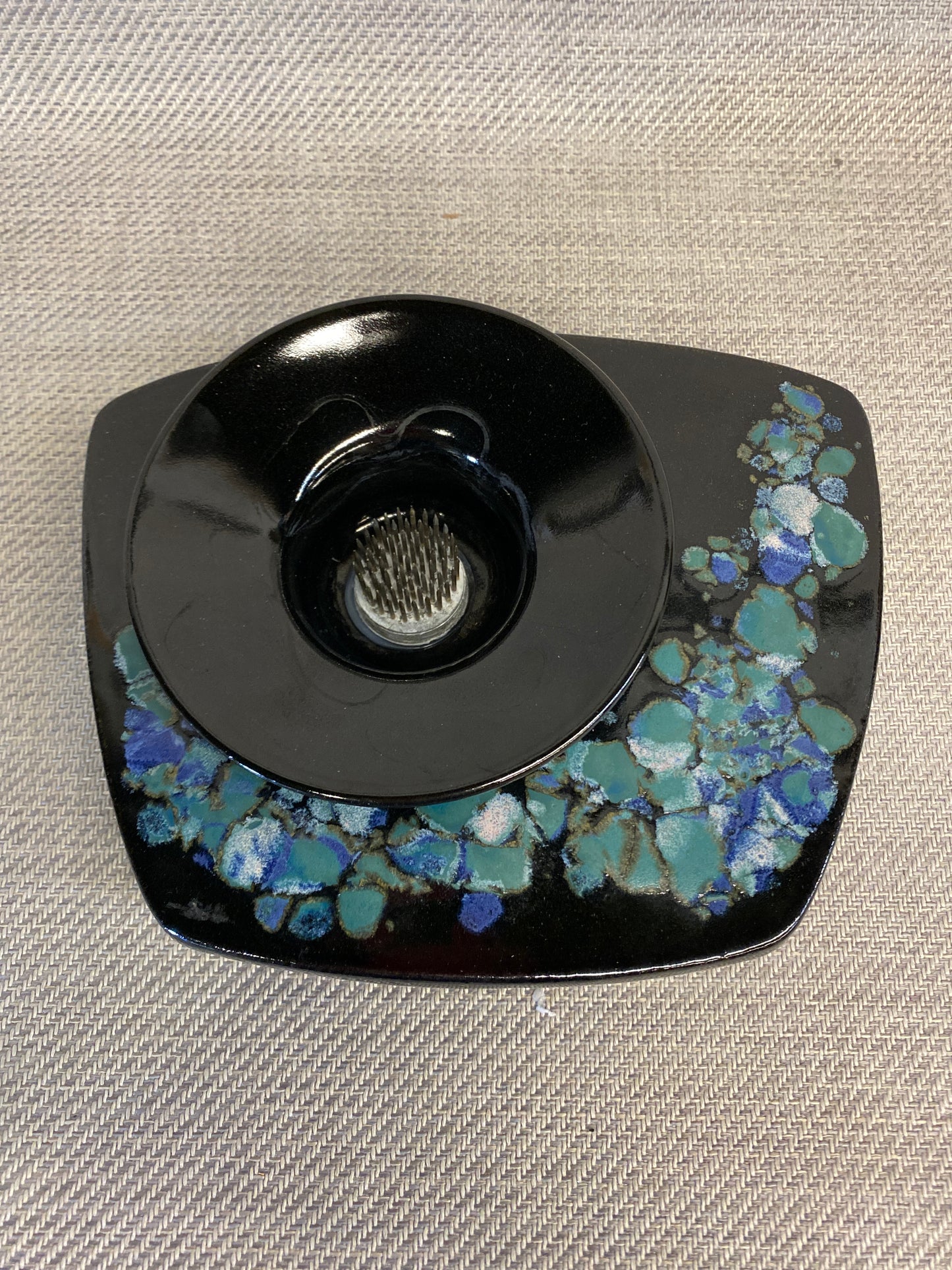 2PC Ceramic Ikebana Set - Black