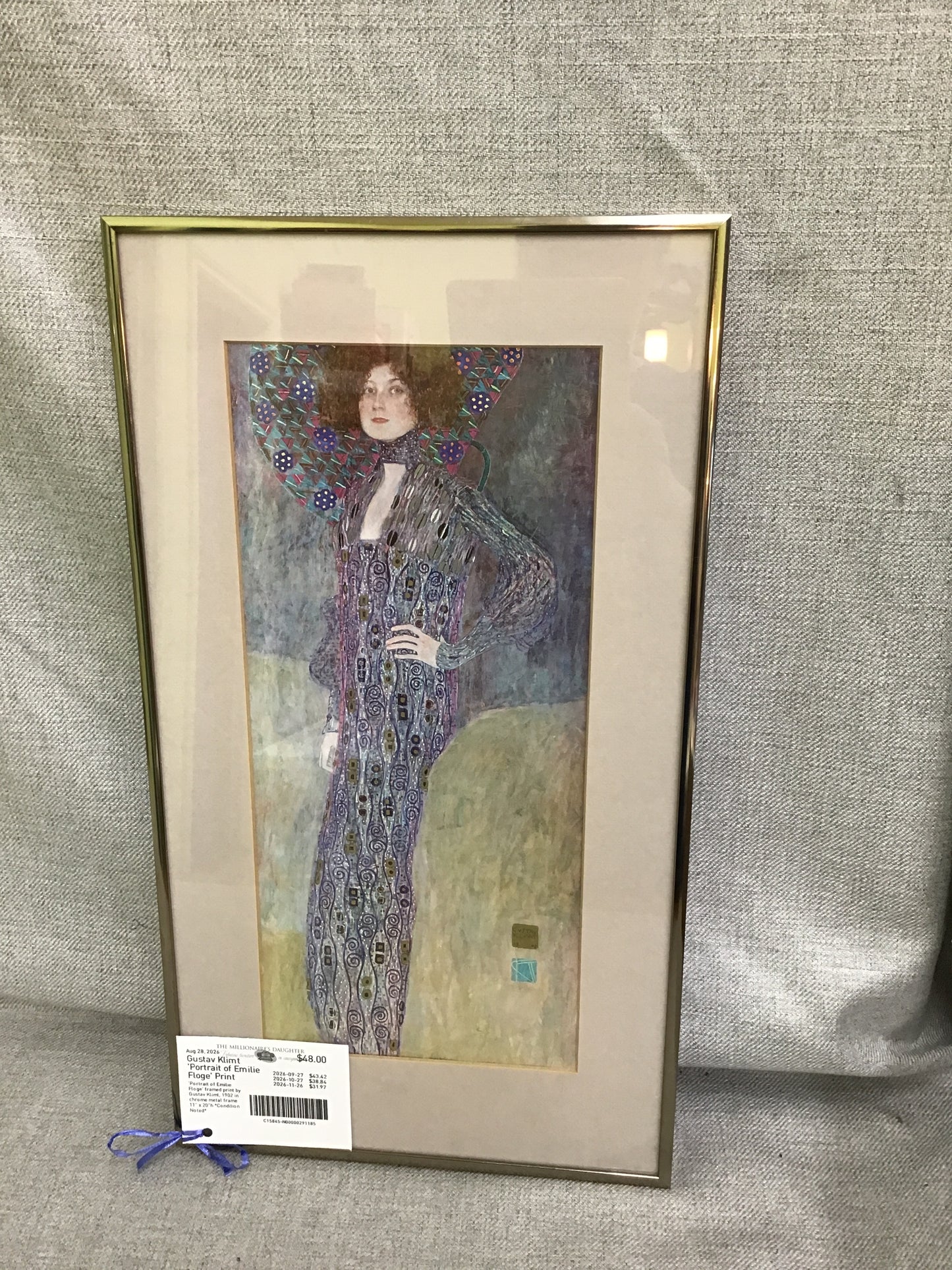 Gustav Klimt 'Portrait of Emilie Floge' Print