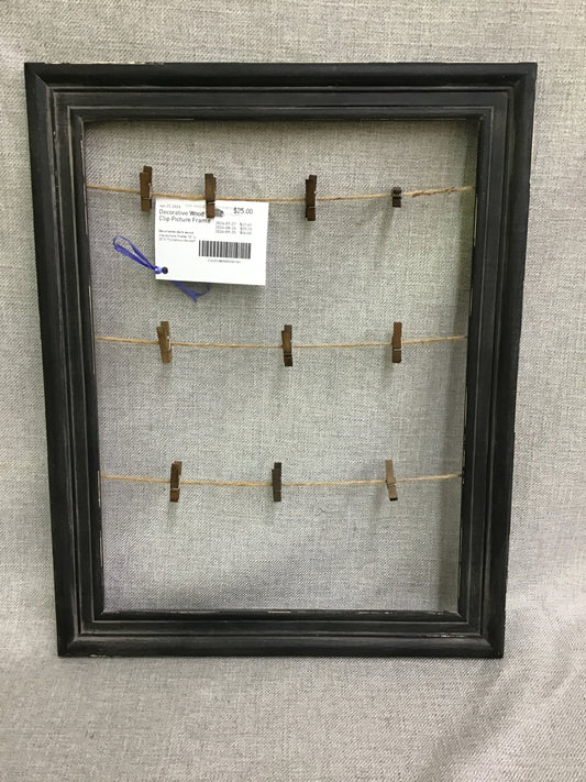 Decorative Wood Clip Picture Frame