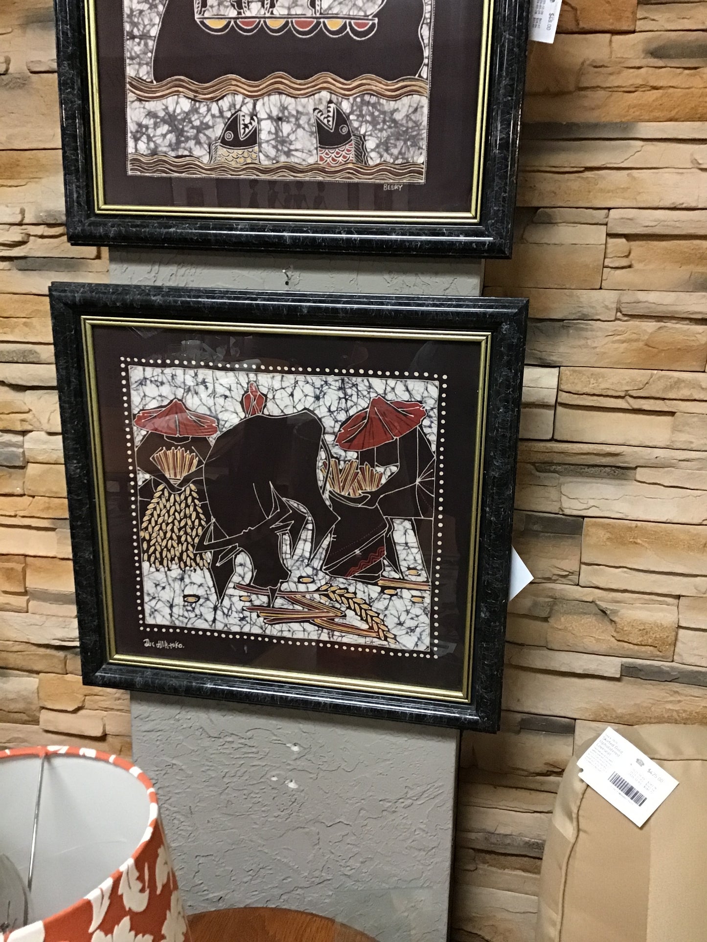 Oriental Inspired Cloth Artwork