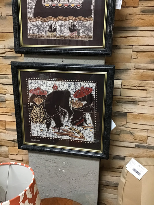 Oriental Inspired Cloth Artwork