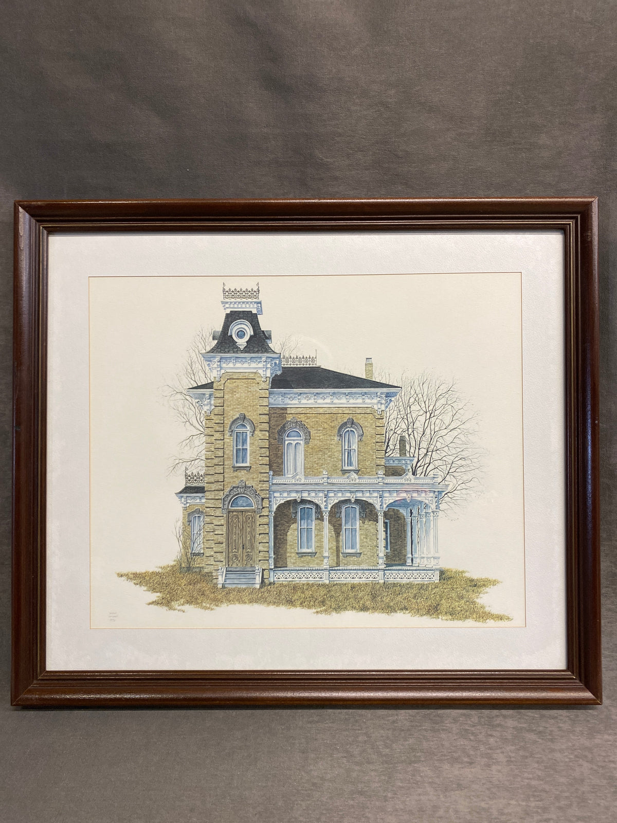 Framed Print - Green Brick House