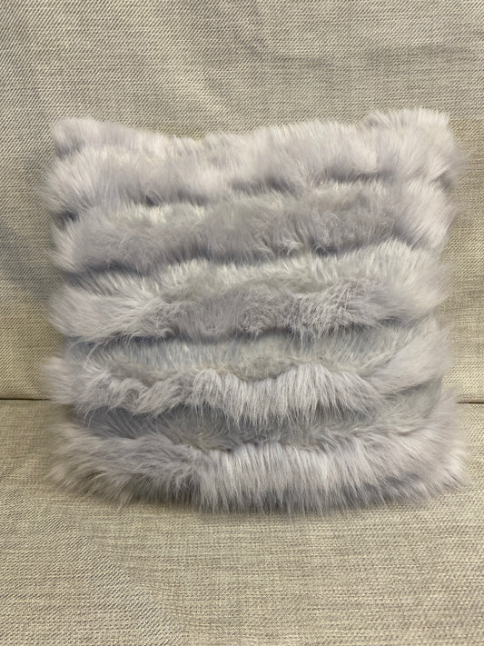 Faux Fur Cushion - Grey