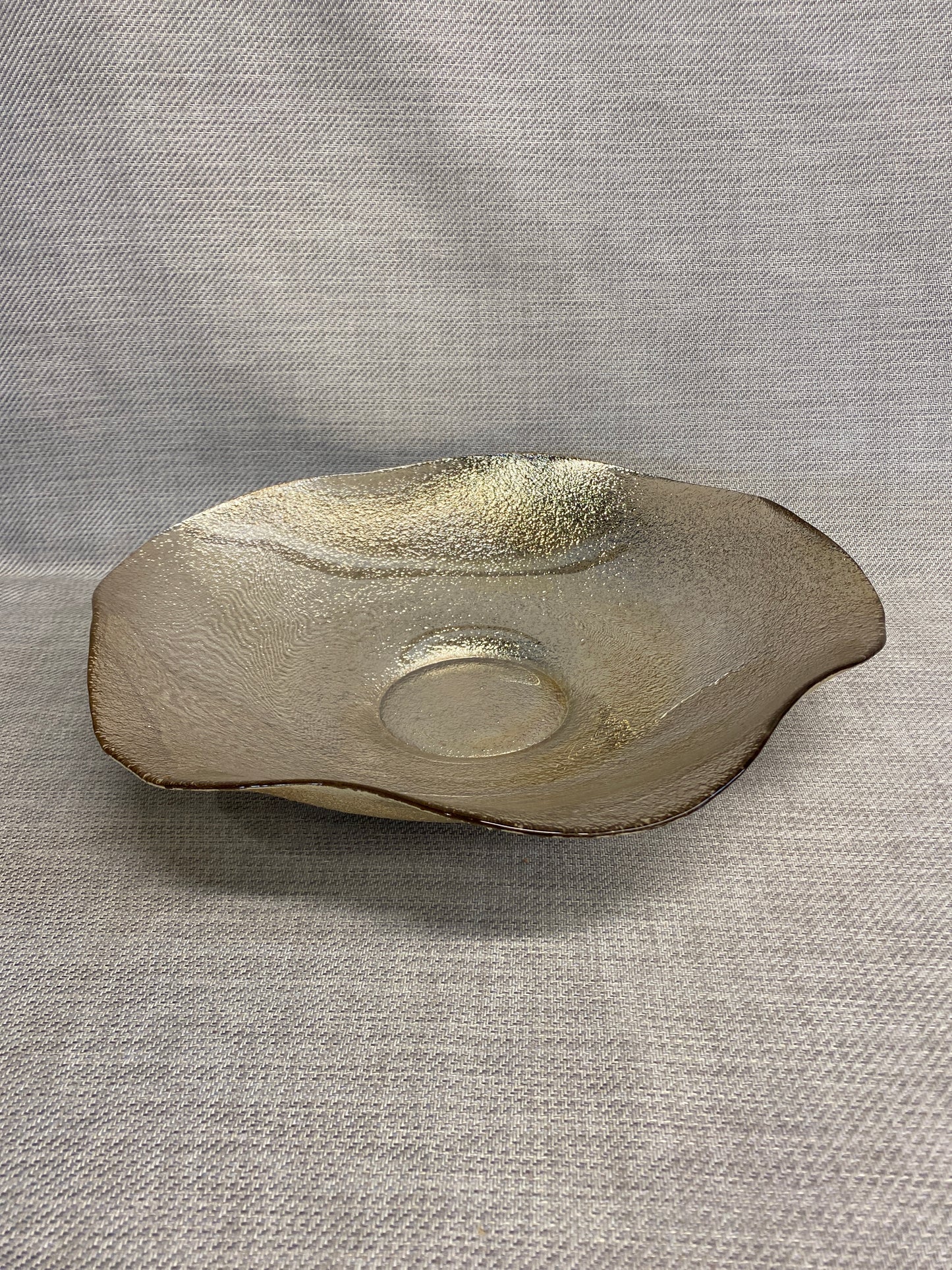 Glass Bowl - Textured Gold