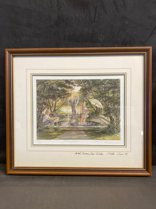 T. Romance Framed Print - Fountain Of Love