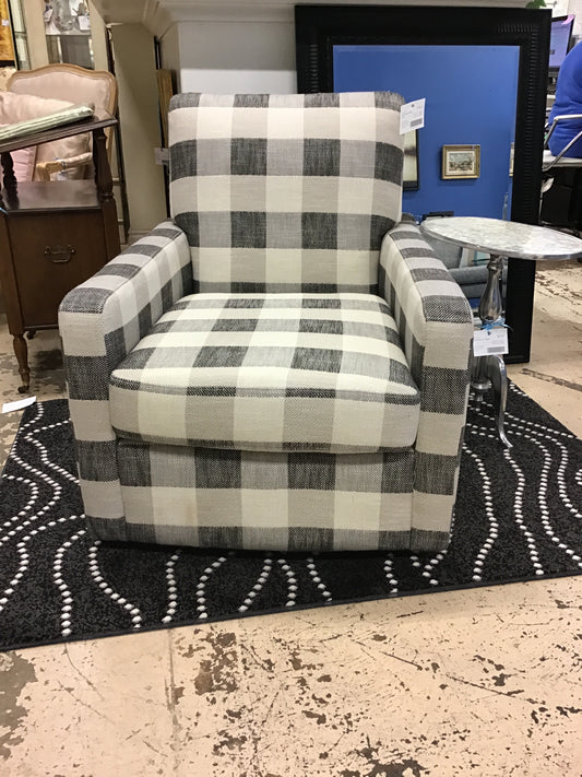 New! Swivel Plaid Chair