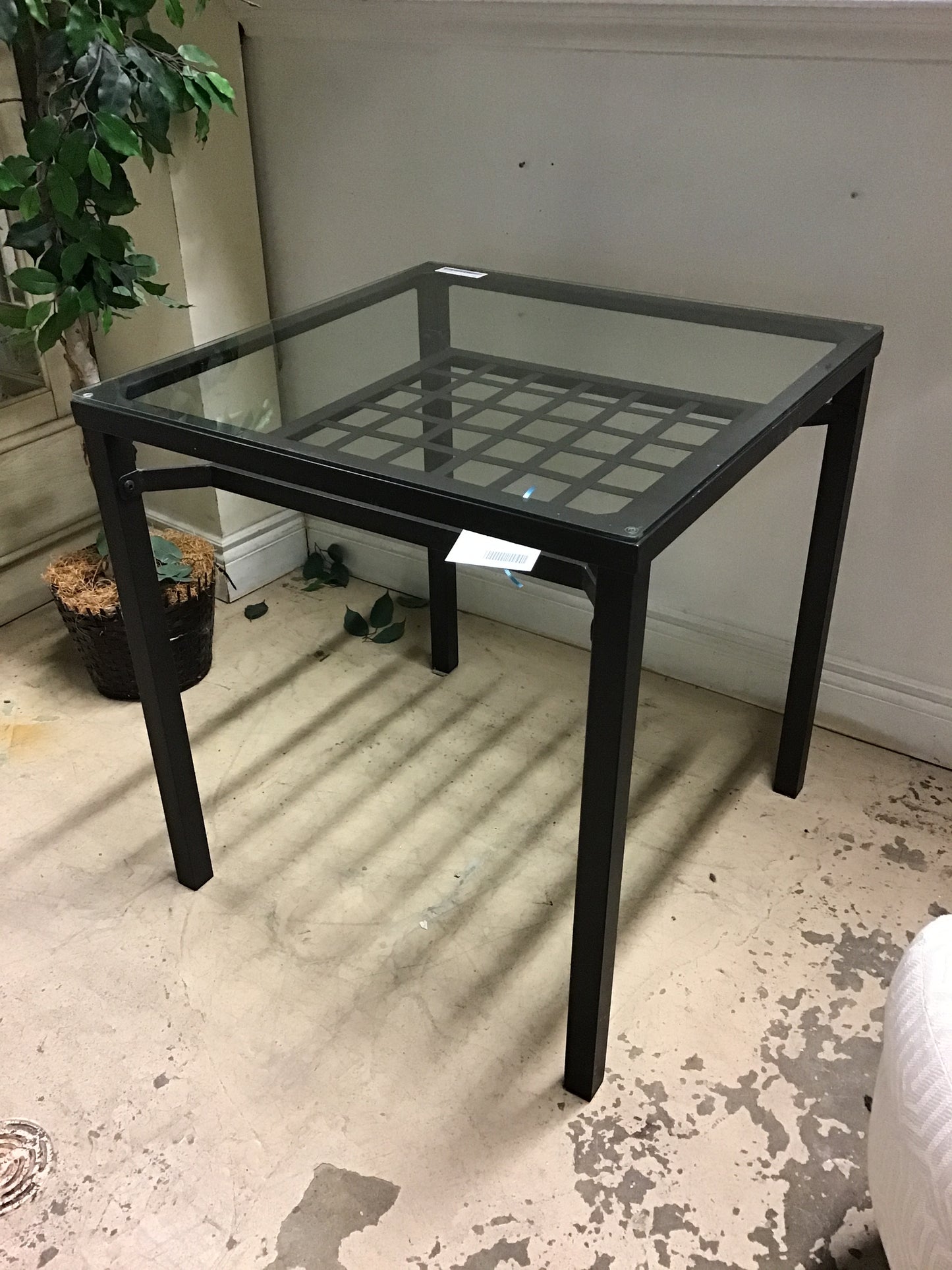 Metal/Glass Bistro Table