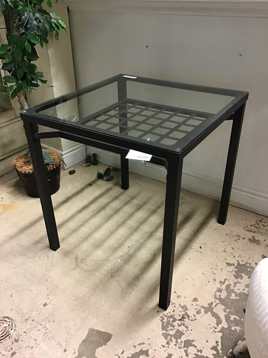 Metal/Glass Bistro Table