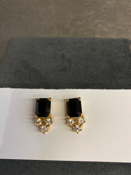 Pair Pierced Earrings - Black